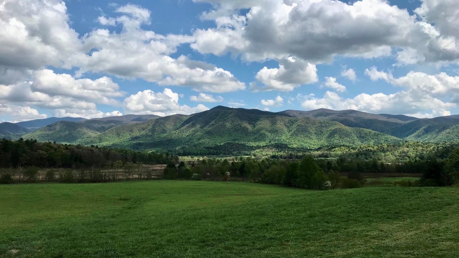 Cades Cove valley and mountains in Great Smoky Mountains National Park