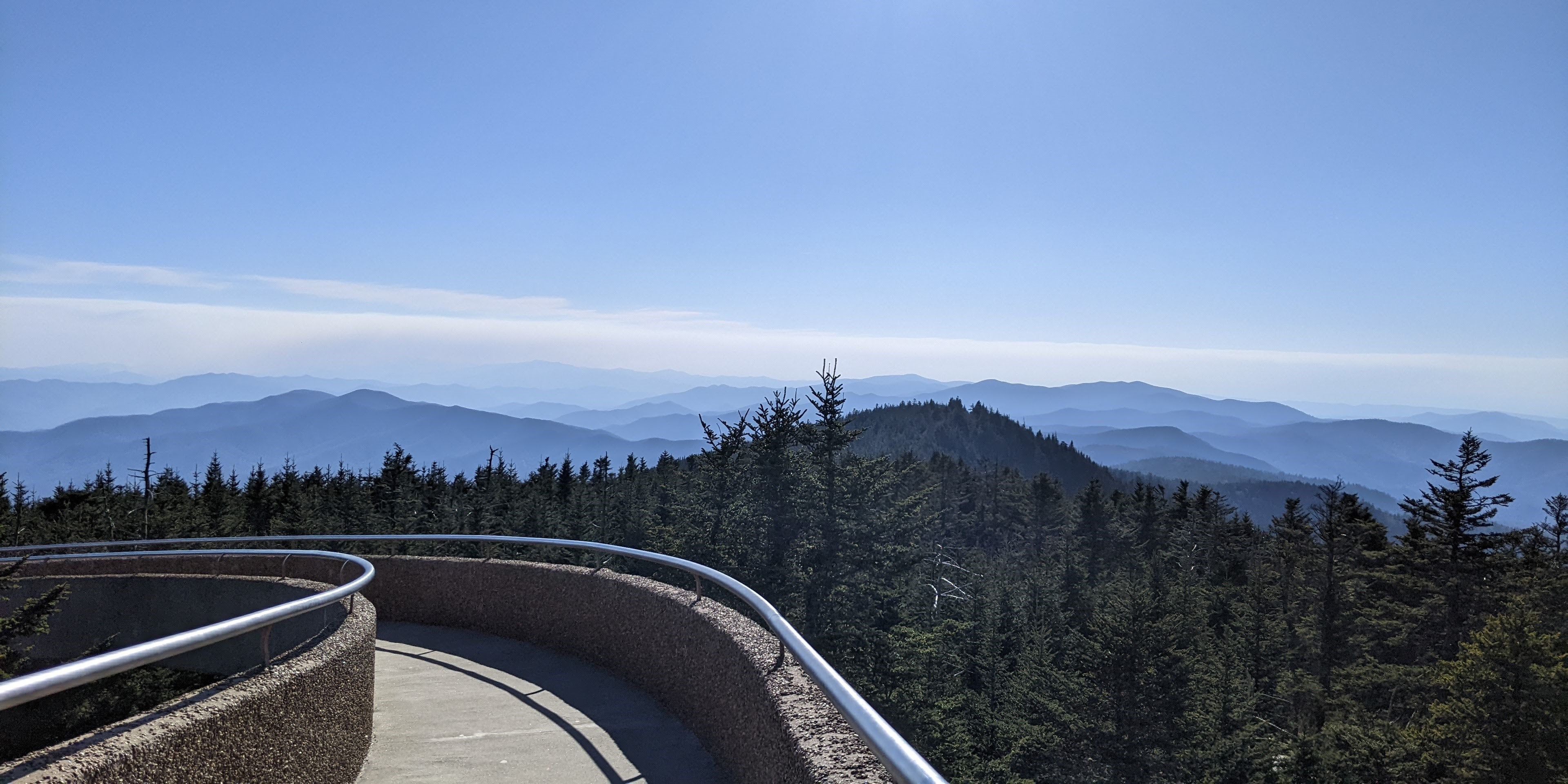 High-elevation mountain view near Kuwohi in Great Smoky Mountains National Park